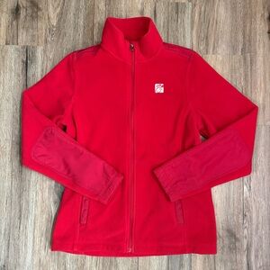 Chick-Fil-A Red Full-Zip Fleece Jacket Women’s M Medium Employee Merch Casual